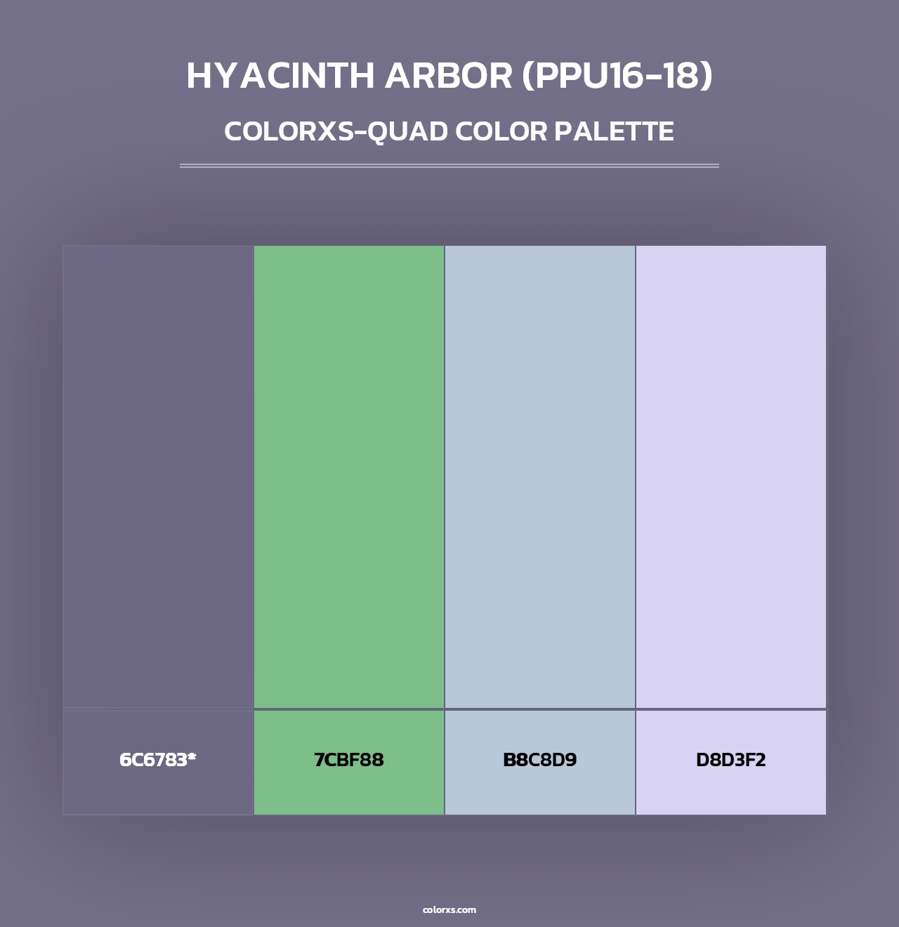 Hyacinth Arbor (PPU16-18) - Colorxs Quad Palette