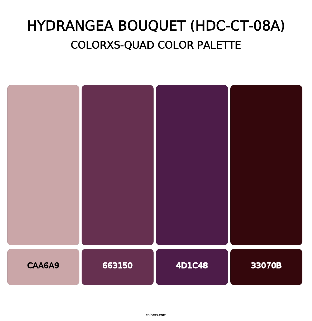 Hydrangea Bouquet (HDC-CT-08A) - Colorxs Quad Palette