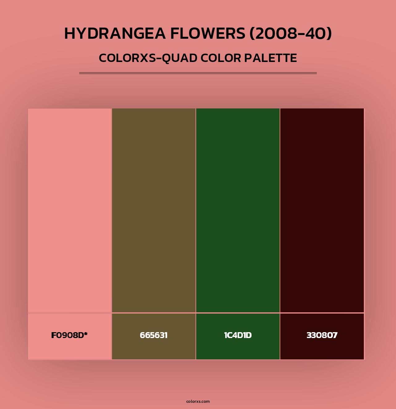 Hydrangea Flowers (2008-40) - Colorxs Quad Palette