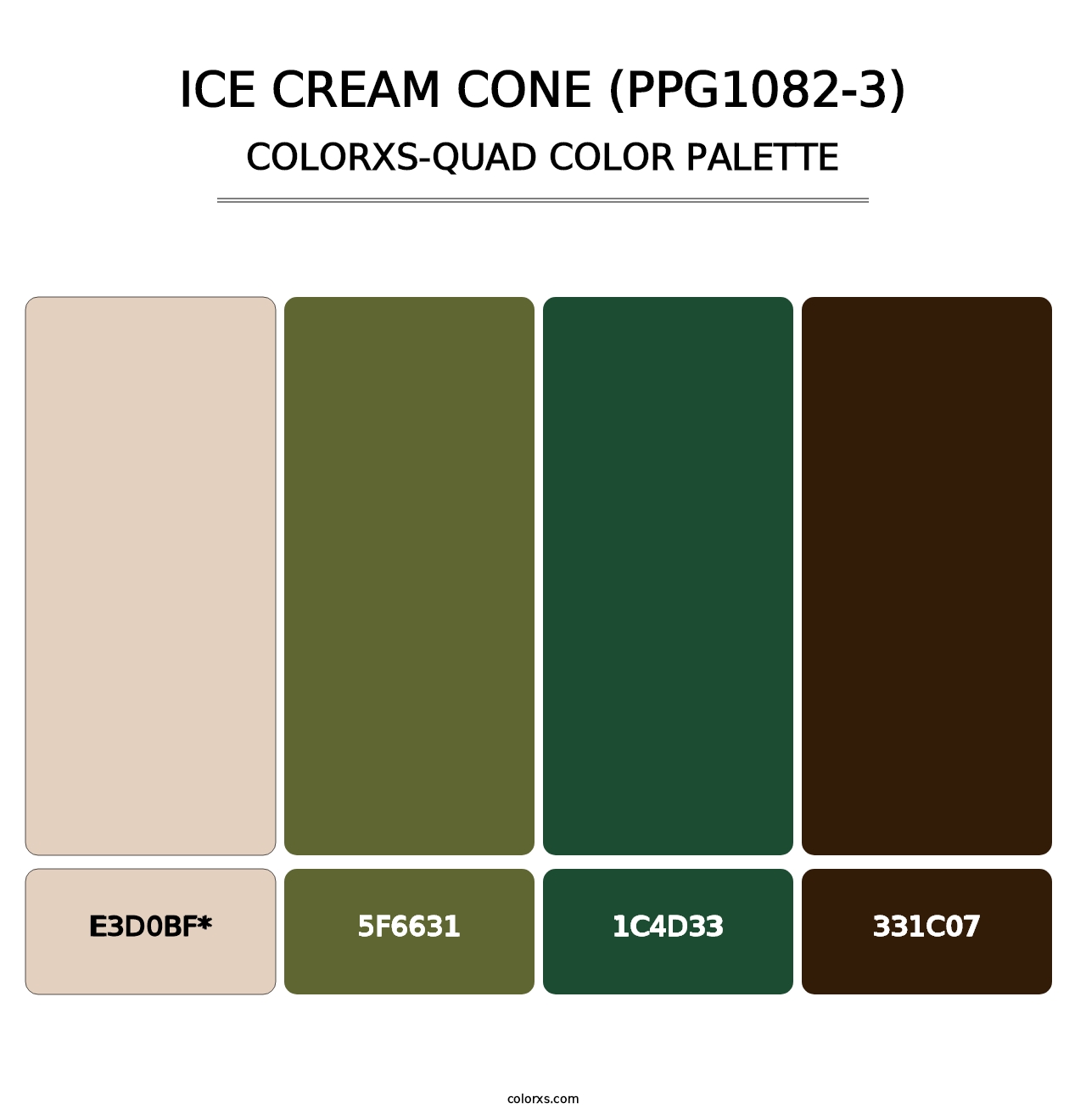 Ice Cream Cone (PPG1082-3) - Colorxs Quad Palette