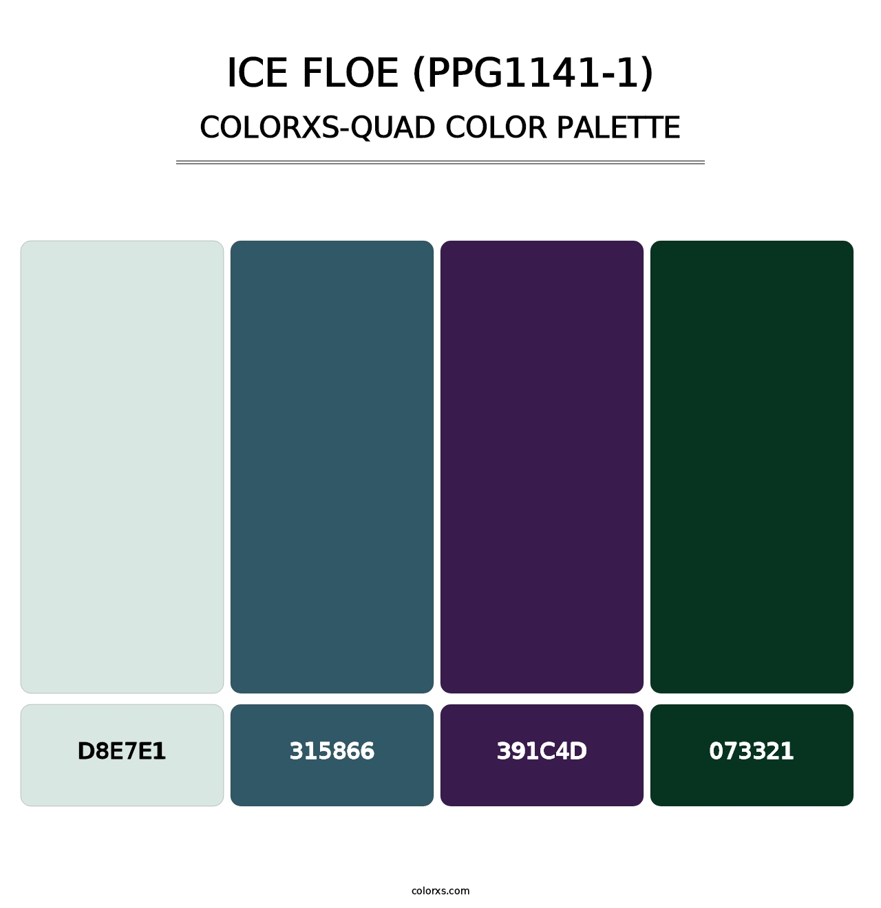 Ice Floe (PPG1141-1) - Colorxs Quad Palette