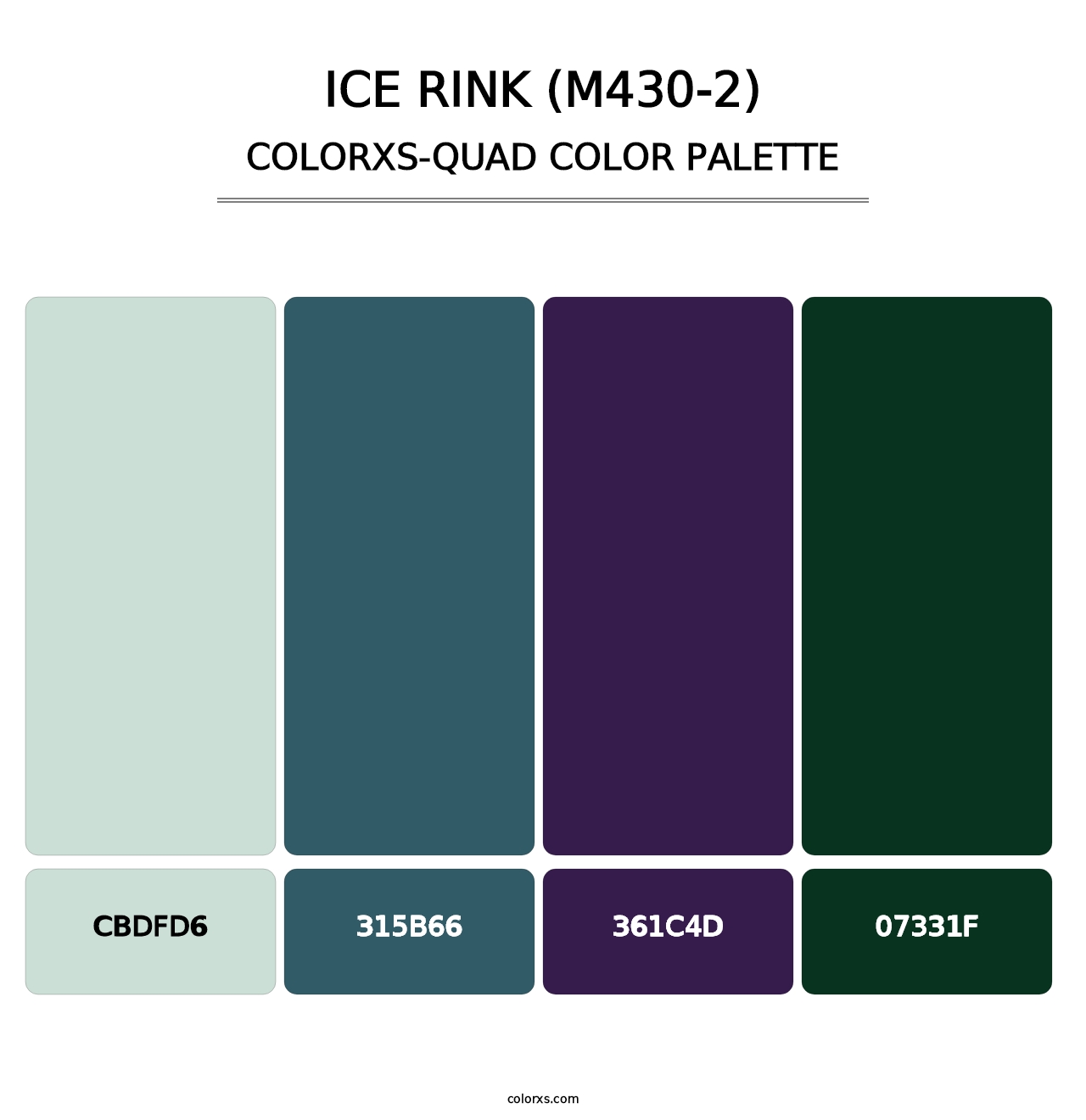 Ice Rink (M430-2) - Colorxs Quad Palette