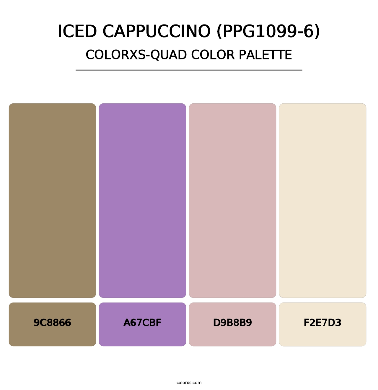 Iced Cappuccino (PPG1099-6) - Colorxs Quad Palette