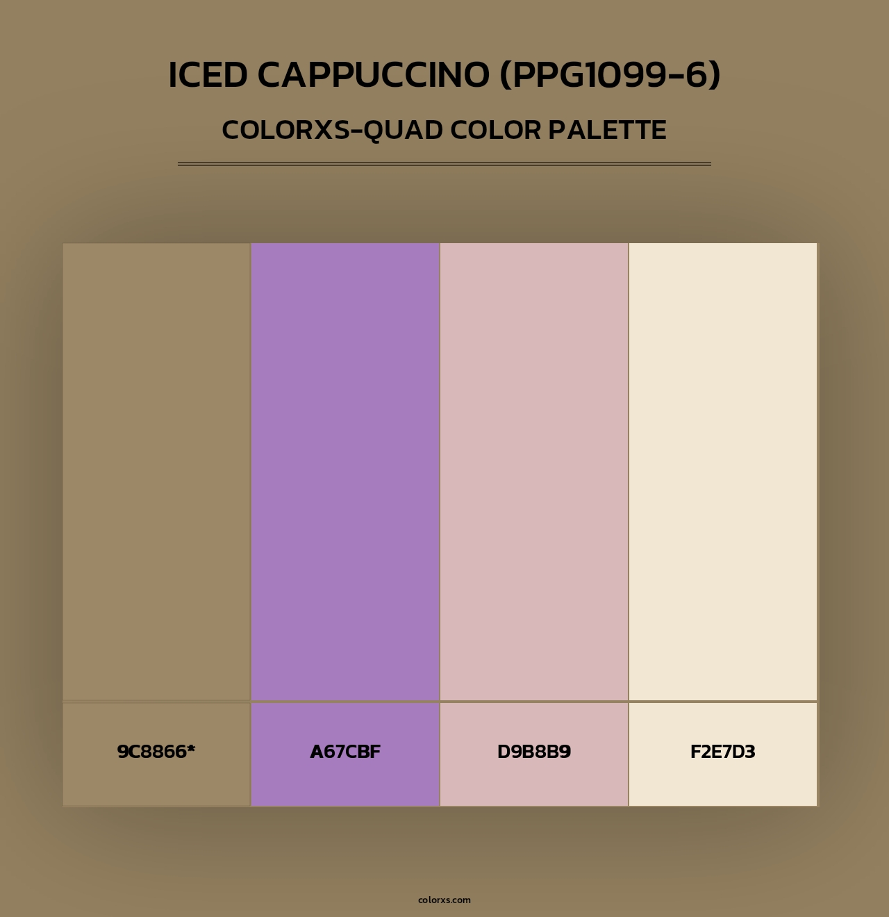 Iced Cappuccino (PPG1099-6) - Colorxs Quad Palette