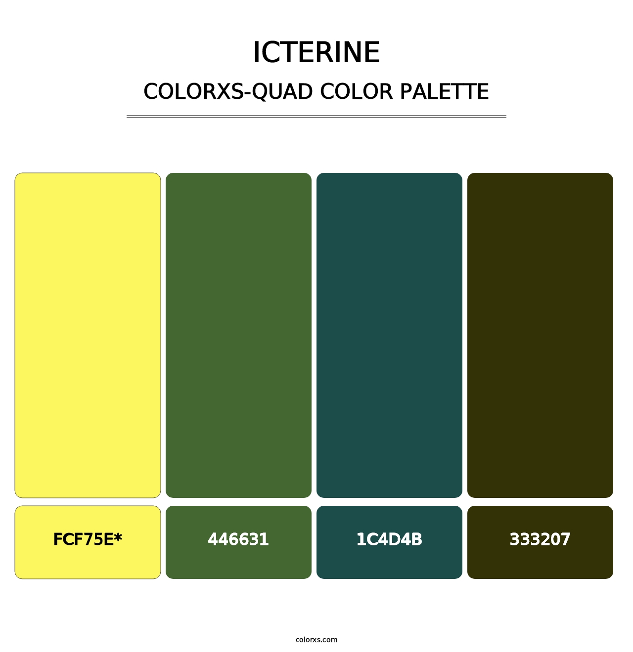 Icterine - Colorxs Quad Palette