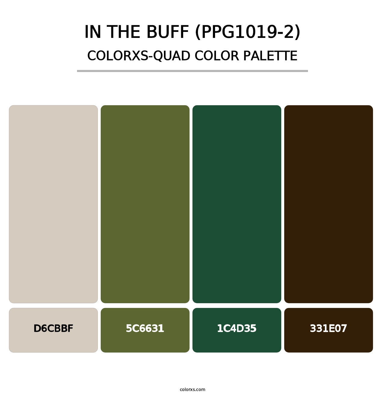In The Buff (PPG1019-2) - Colorxs Quad Palette