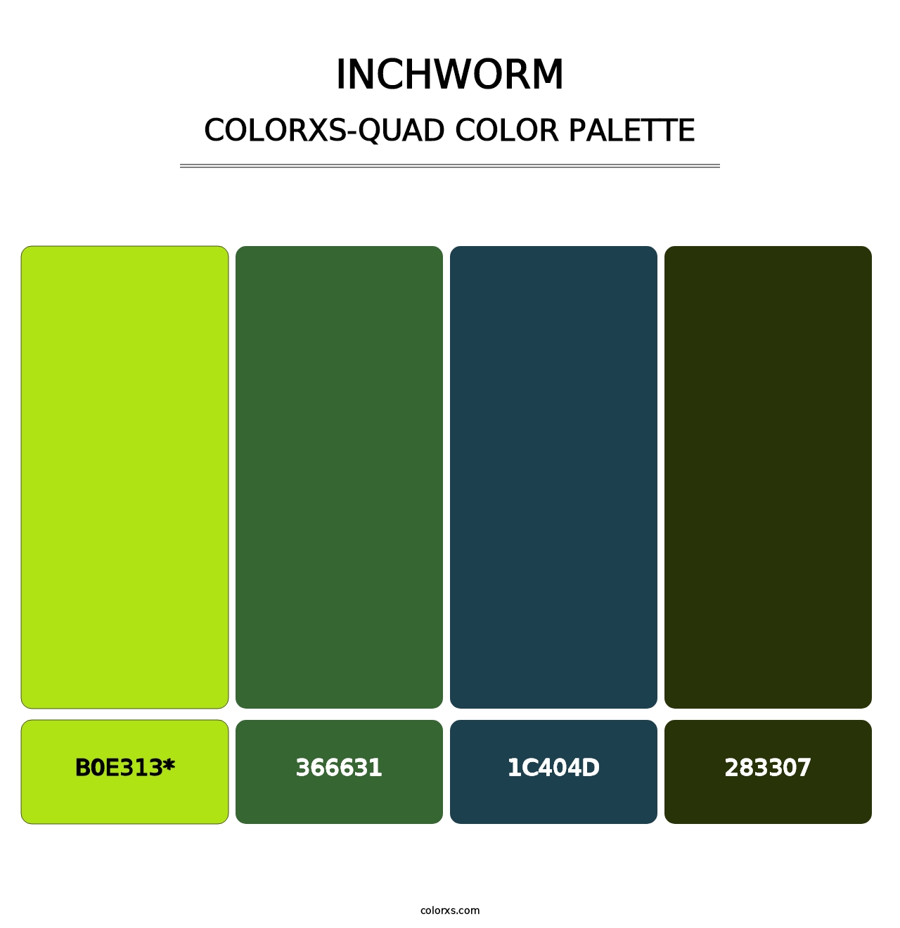 Inchworm - Colorxs Quad Palette