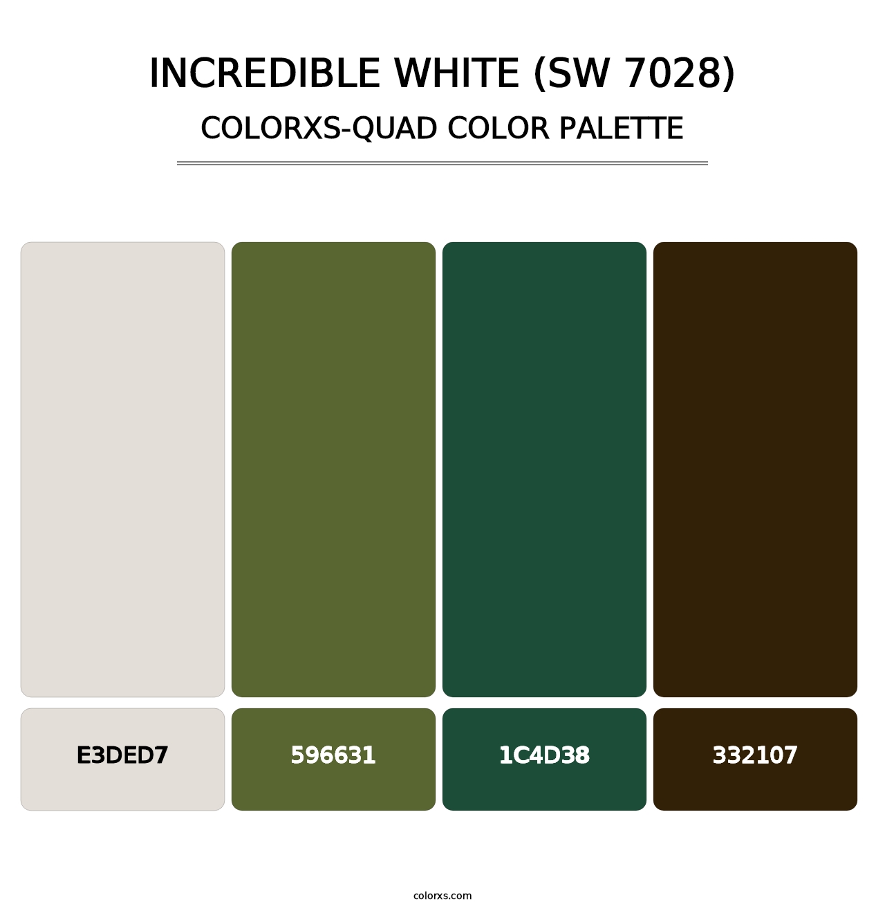 Incredible White (SW 7028) - Colorxs Quad Palette