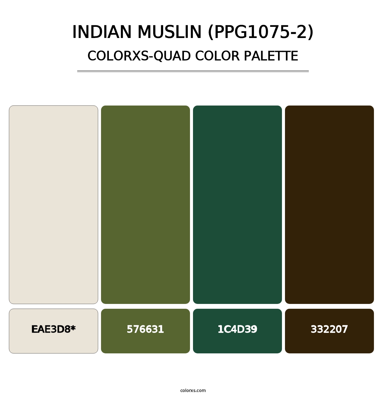 Indian Muslin (PPG1075-2) - Colorxs Quad Palette