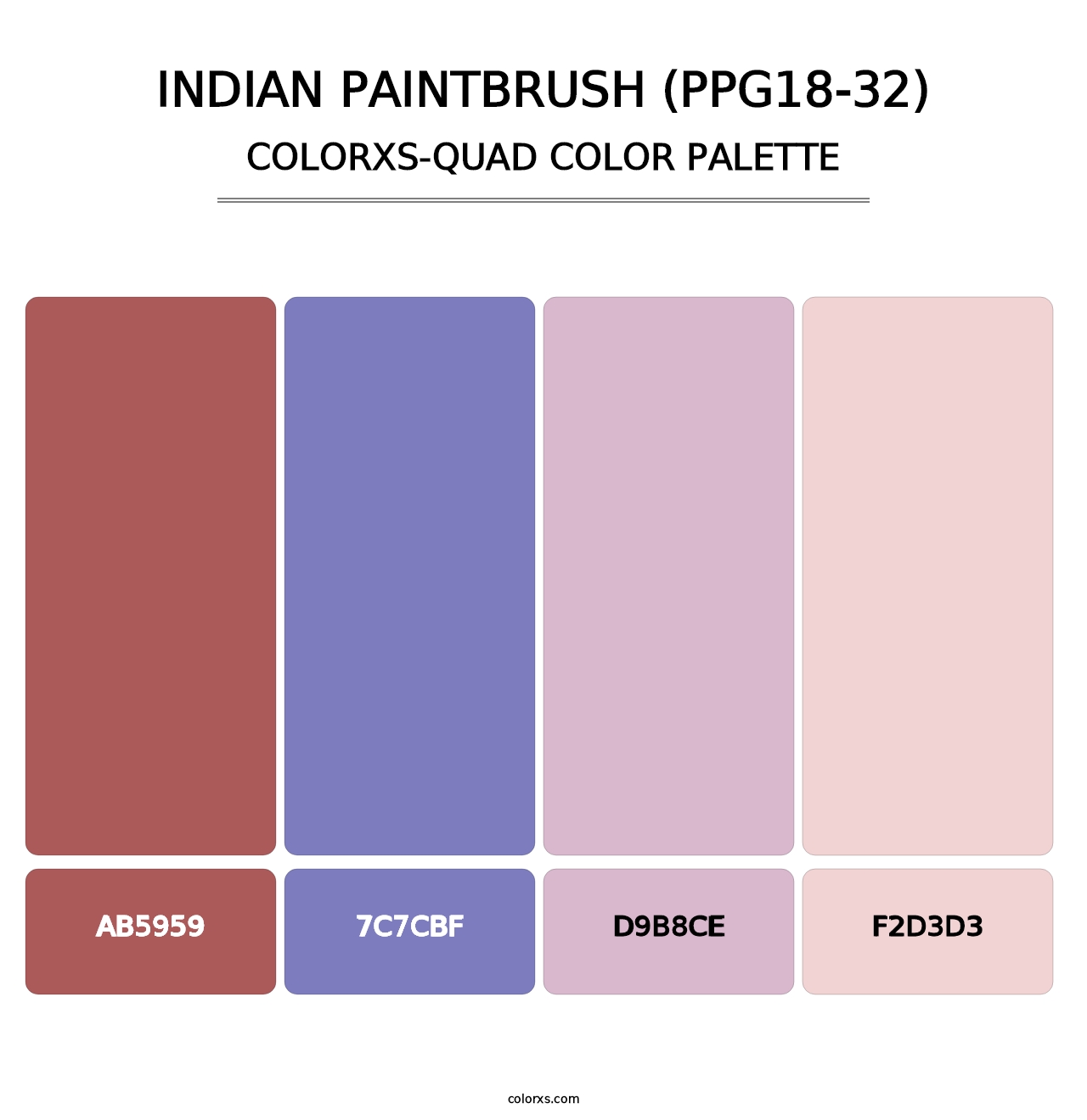 Indian Paintbrush (PPG18-32) - Colorxs Quad Palette