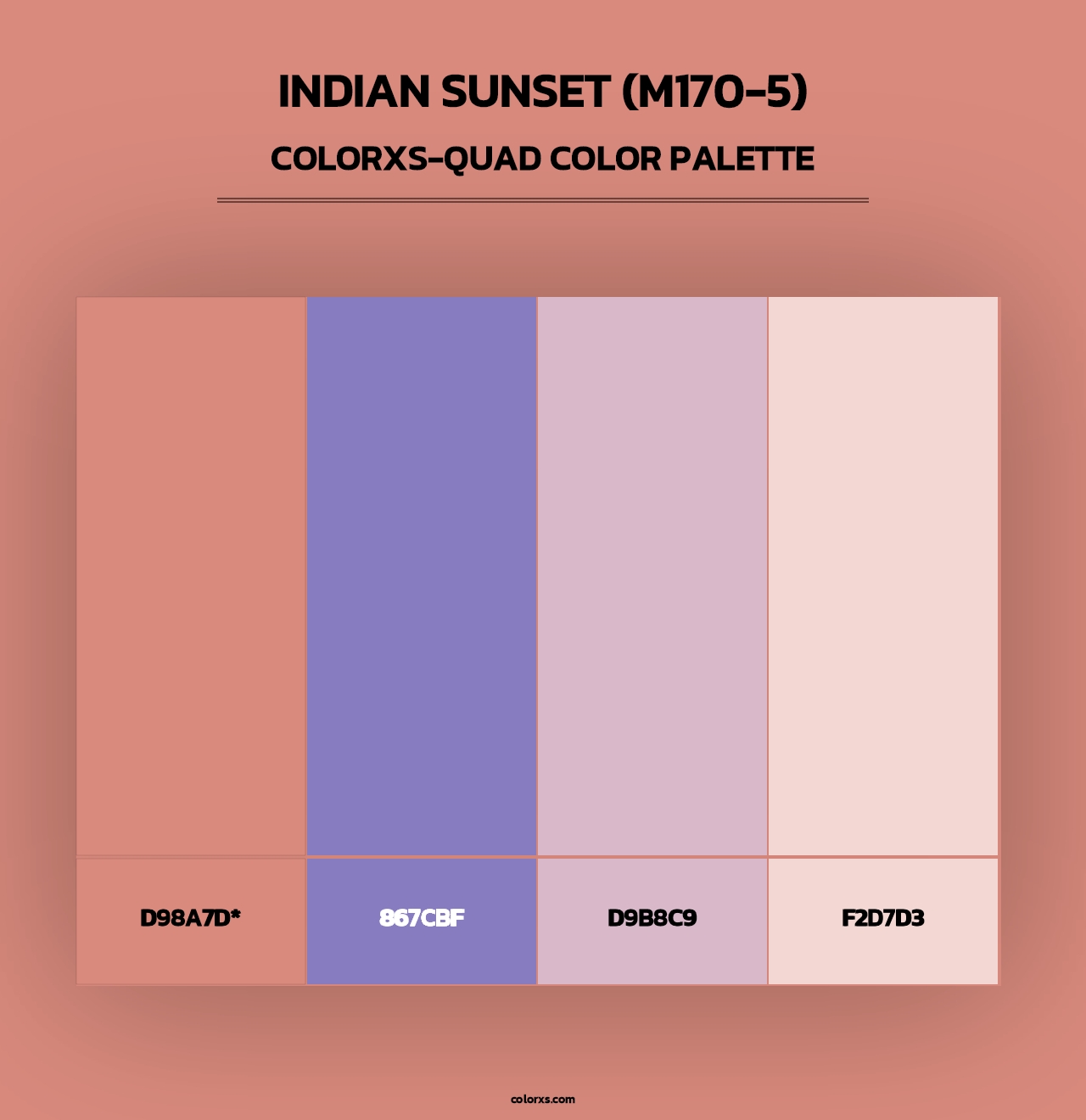 Indian Sunset (M170-5) - Colorxs Quad Palette