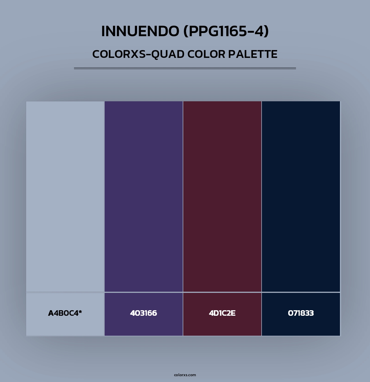 Innuendo (PPG1165-4) - Colorxs Quad Palette