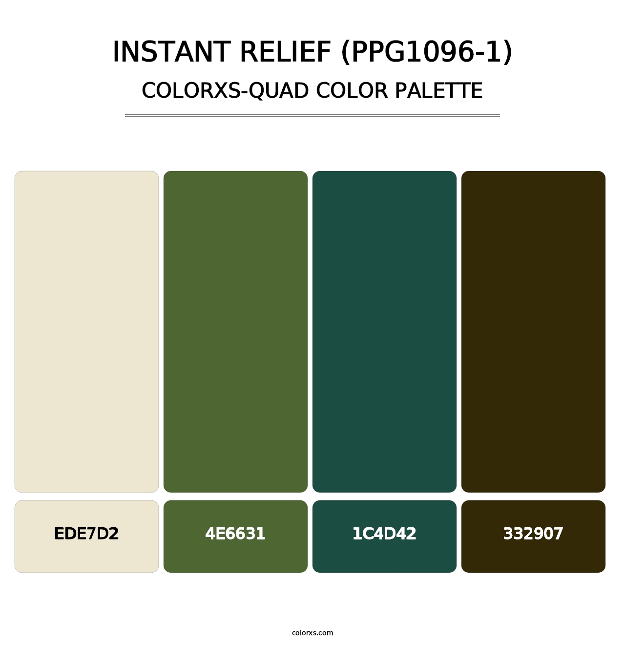 Instant Relief (PPG1096-1) - Colorxs Quad Palette