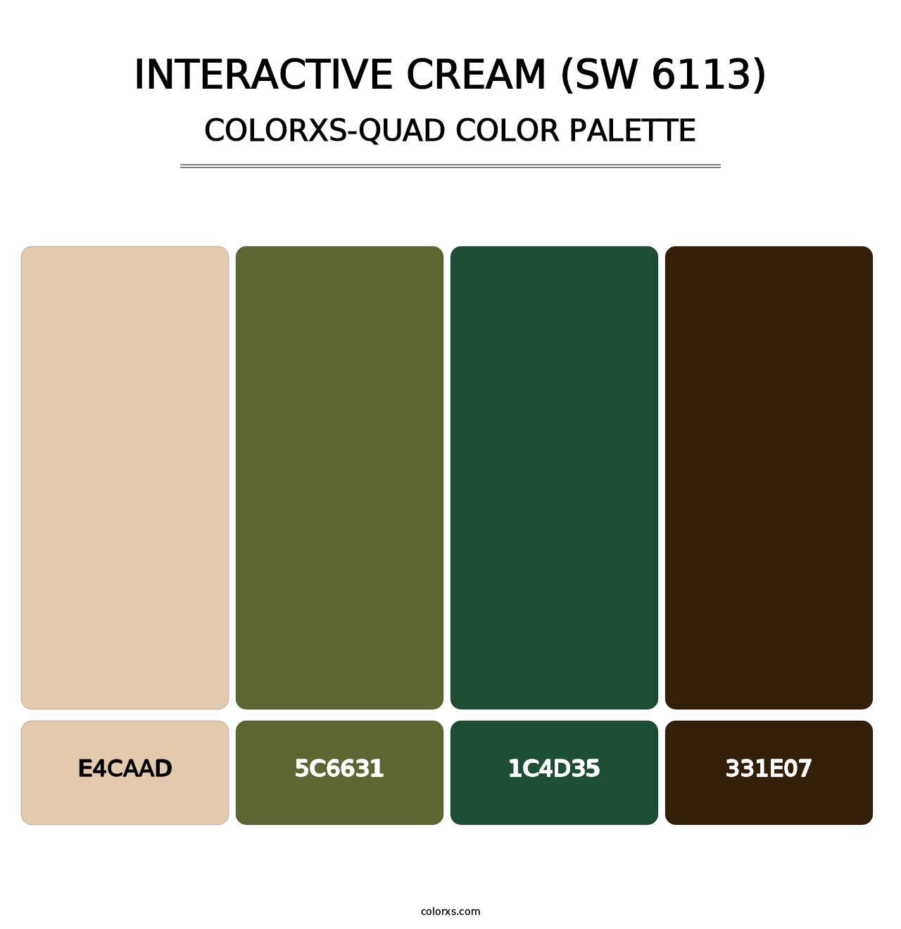 Interactive Cream (SW 6113) - Colorxs Quad Palette