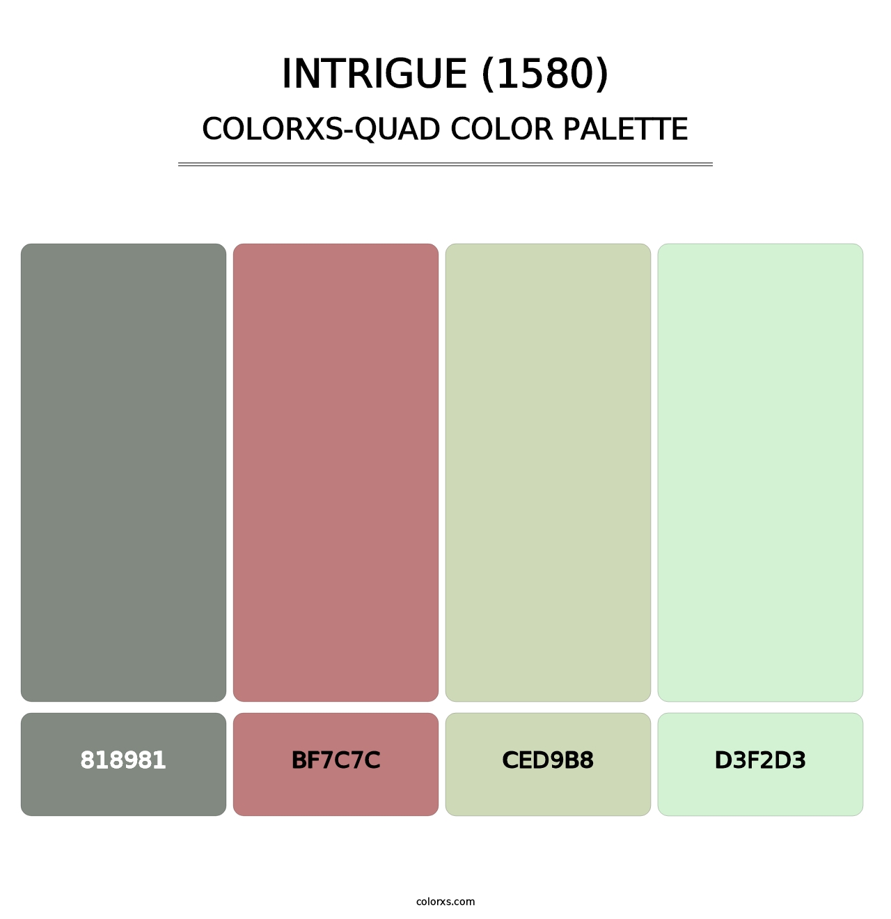 Intrigue (1580) - Colorxs Quad Palette