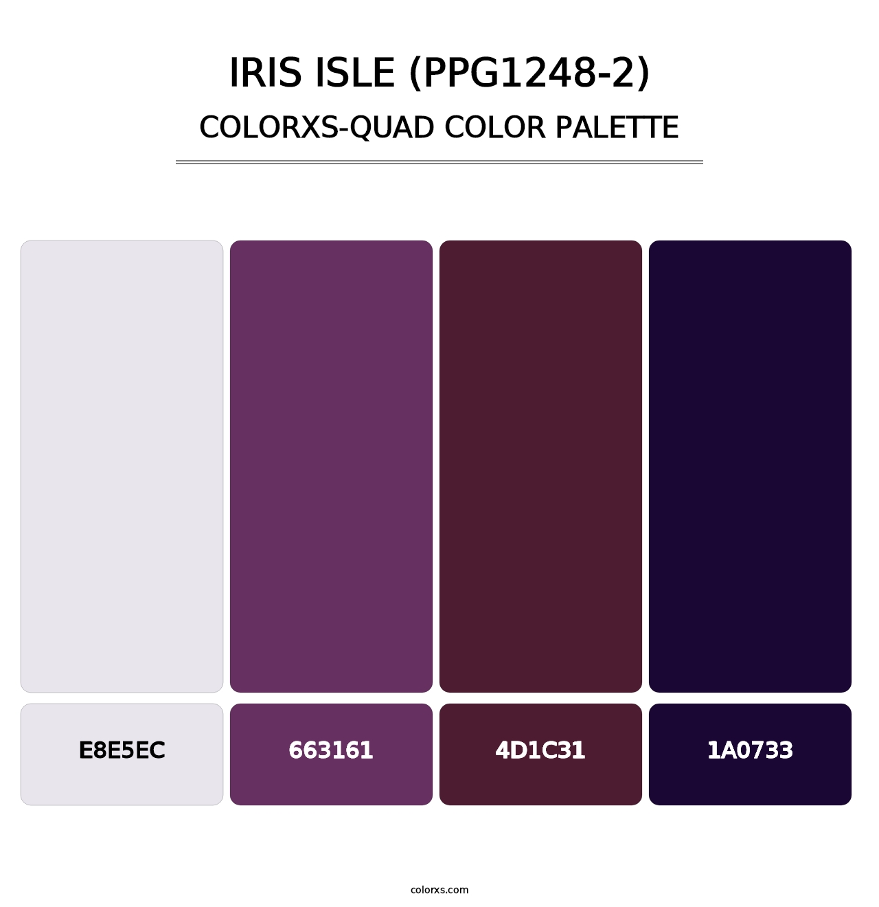 Iris Isle (PPG1248-2) - Colorxs Quad Palette