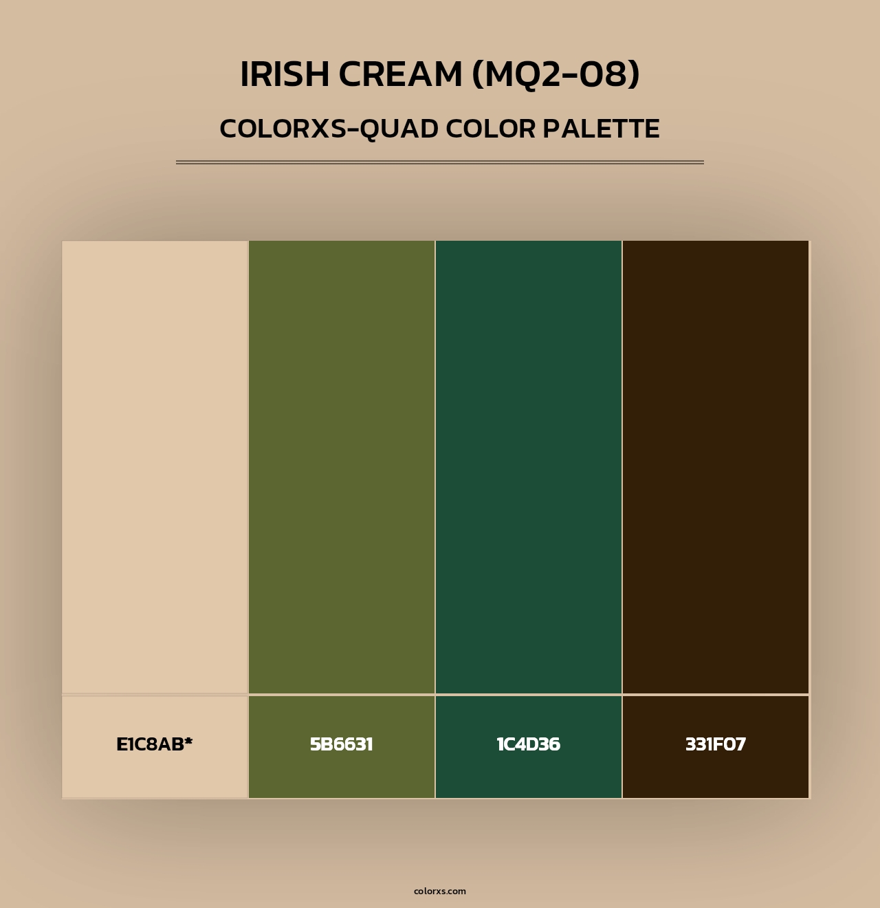 Irish Cream (MQ2-08) - Colorxs Quad Palette