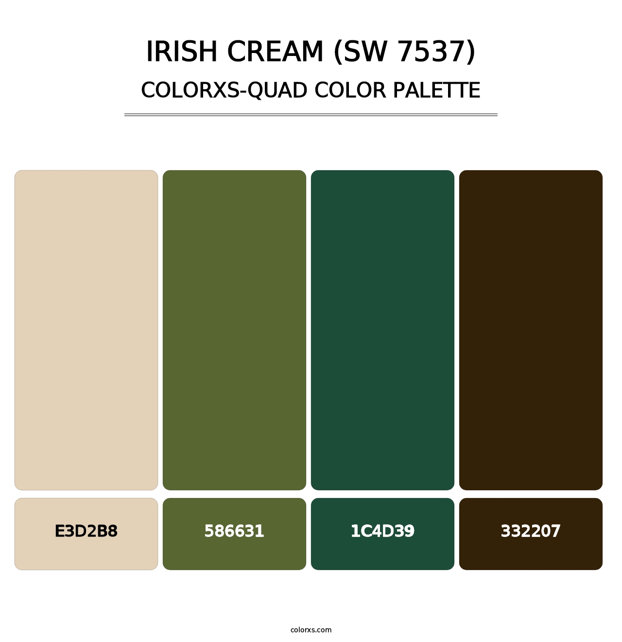 Irish Cream (SW 7537) - Colorxs Quad Palette