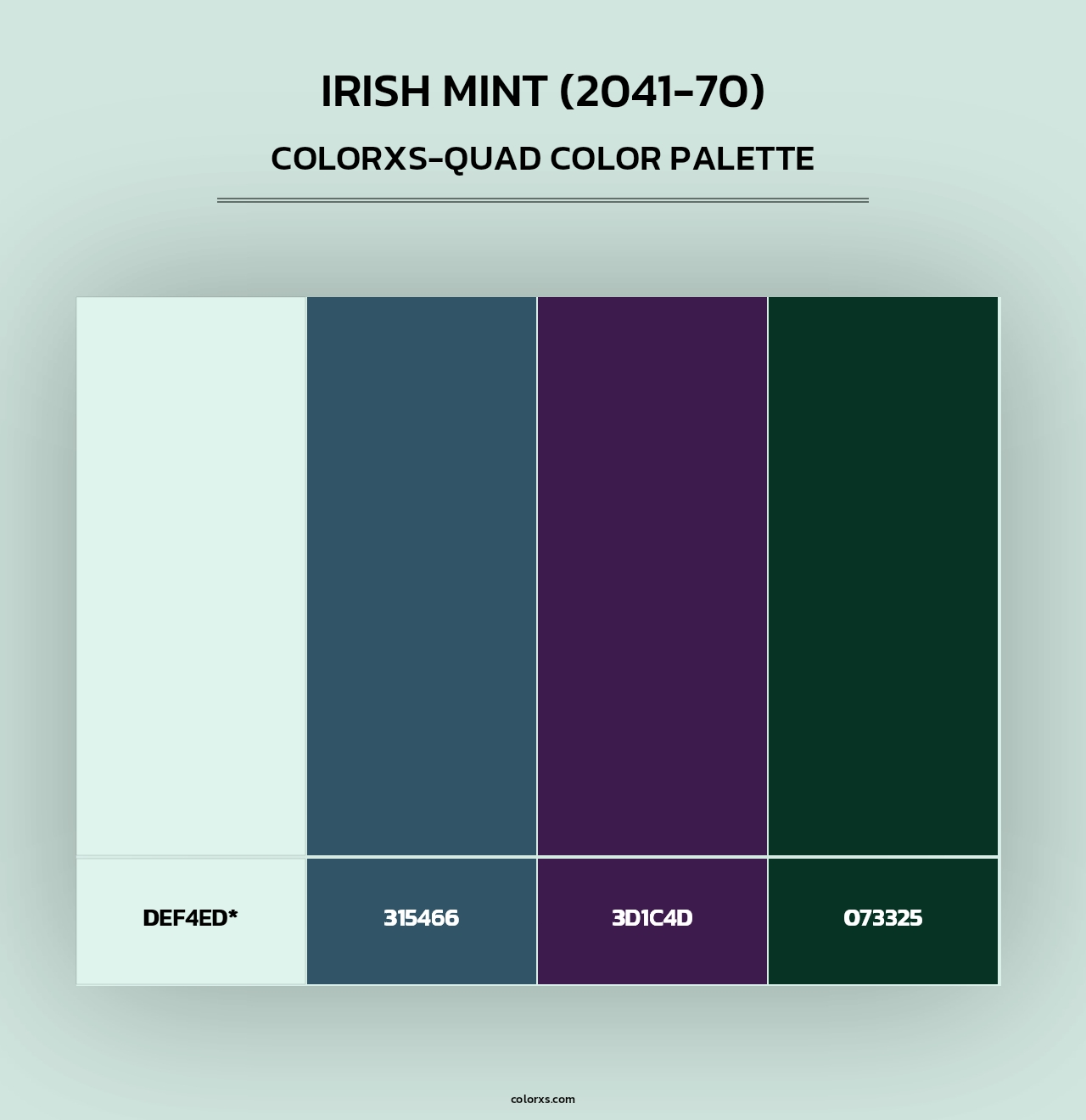Irish Mint (2041-70) - Colorxs Quad Palette