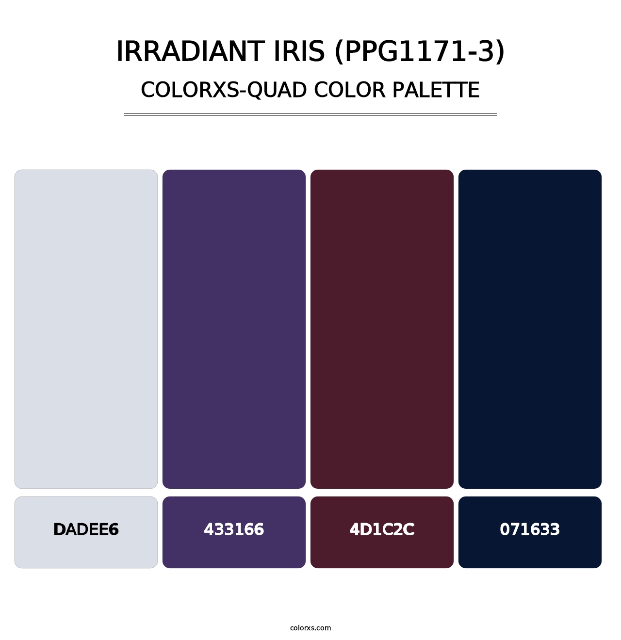 Irradiant Iris (PPG1171-3) - Colorxs Quad Palette