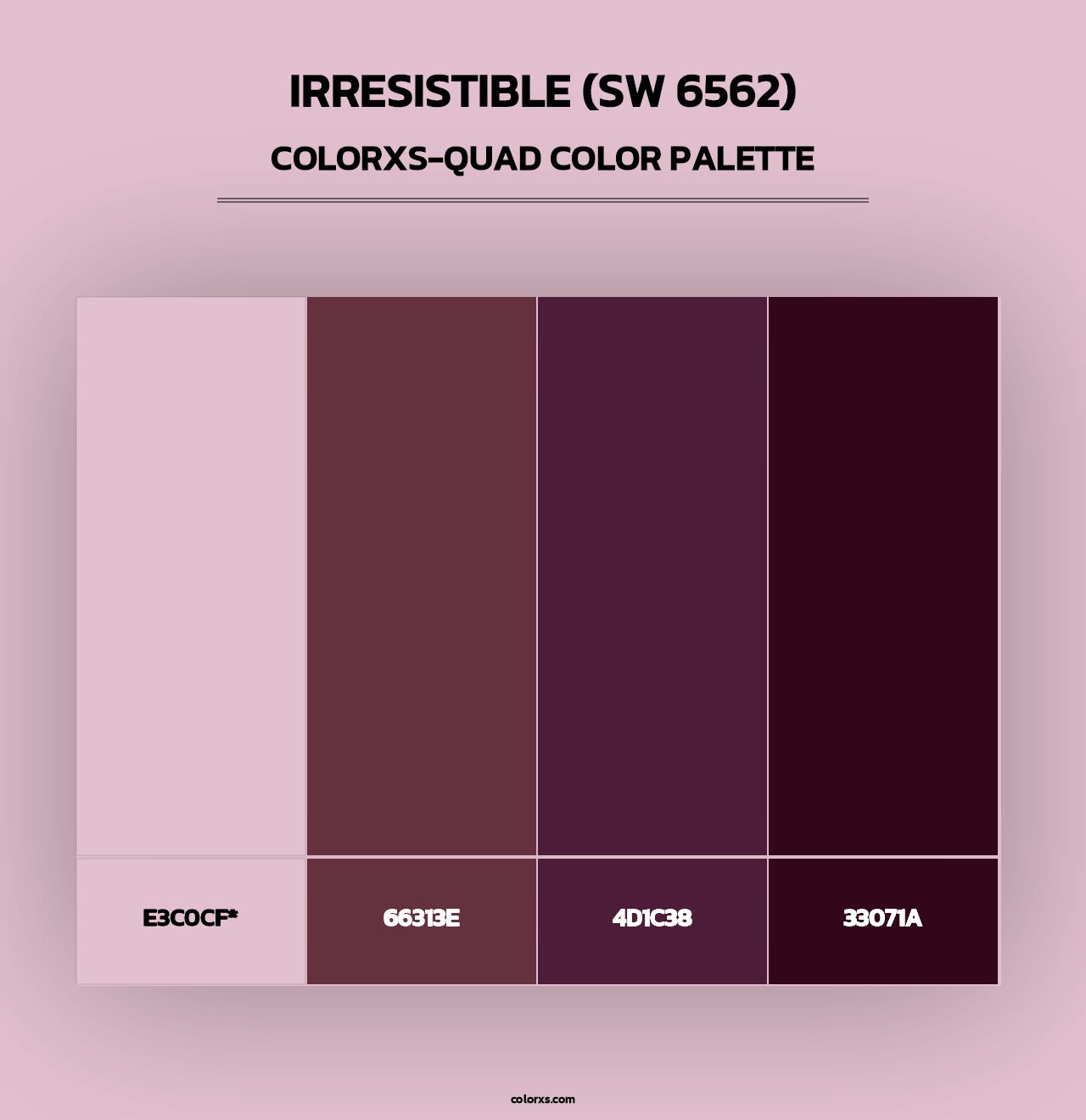 Irresistible (SW 6562) - Colorxs Quad Palette