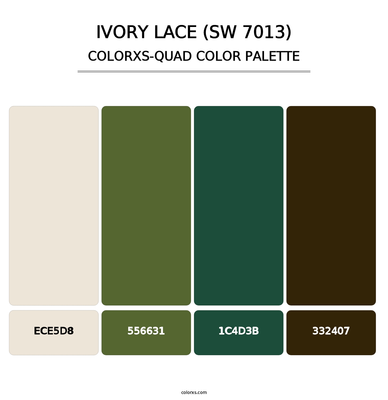 Ivory Lace (SW 7013) - Colorxs Quad Palette