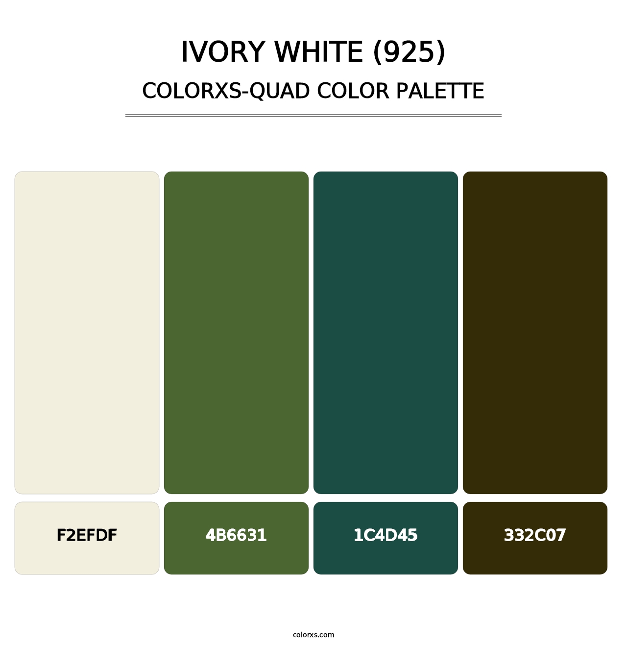 Ivory White (925) - Colorxs Quad Palette