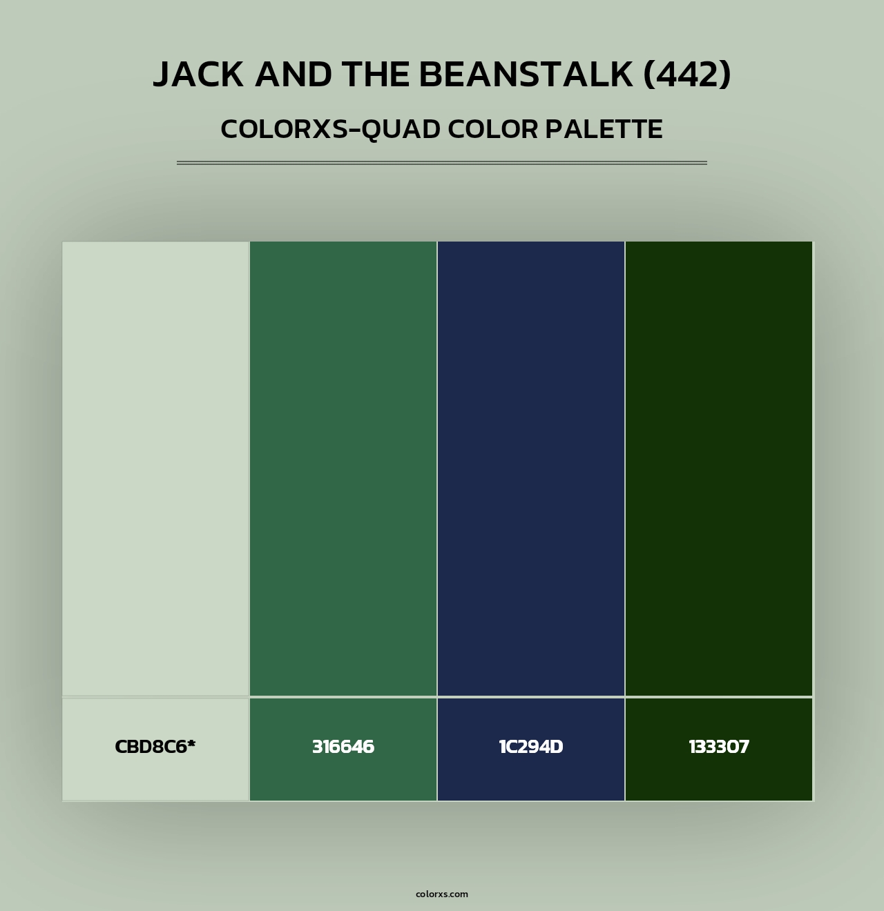 Jack and the Beanstalk (442) - Colorxs Quad Palette