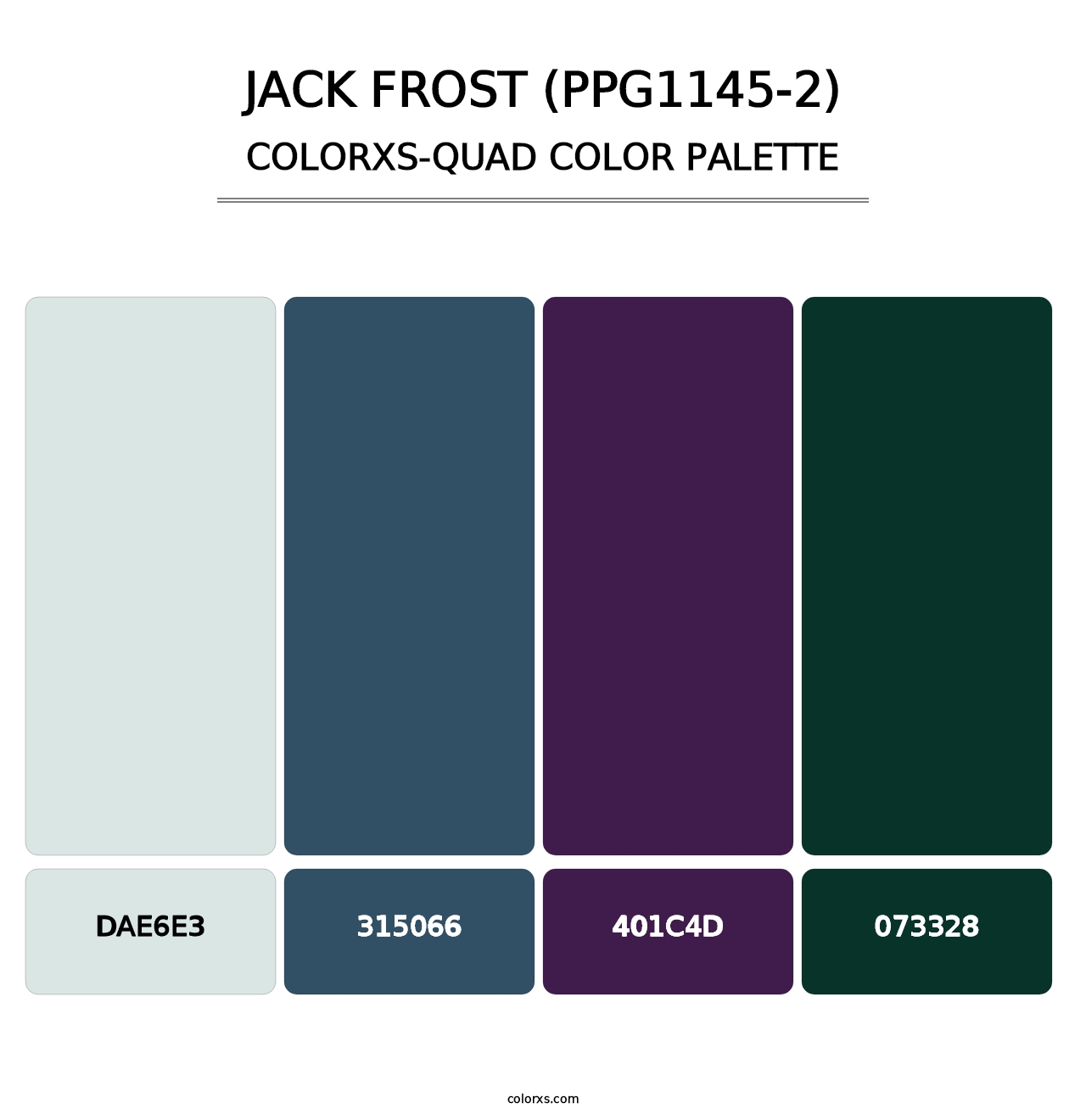 Jack Frost (PPG1145-2) - Colorxs Quad Palette