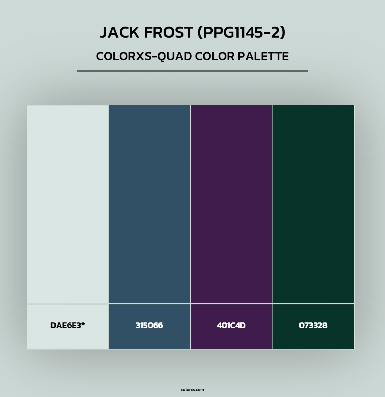 Jack Frost (PPG1145-2) - Colorxs Quad Palette