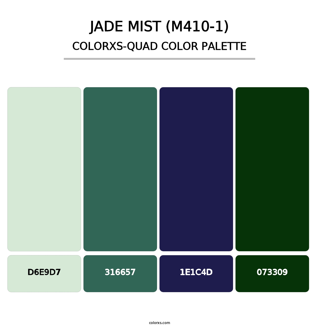 Jade Mist (M410-1) - Colorxs Quad Palette