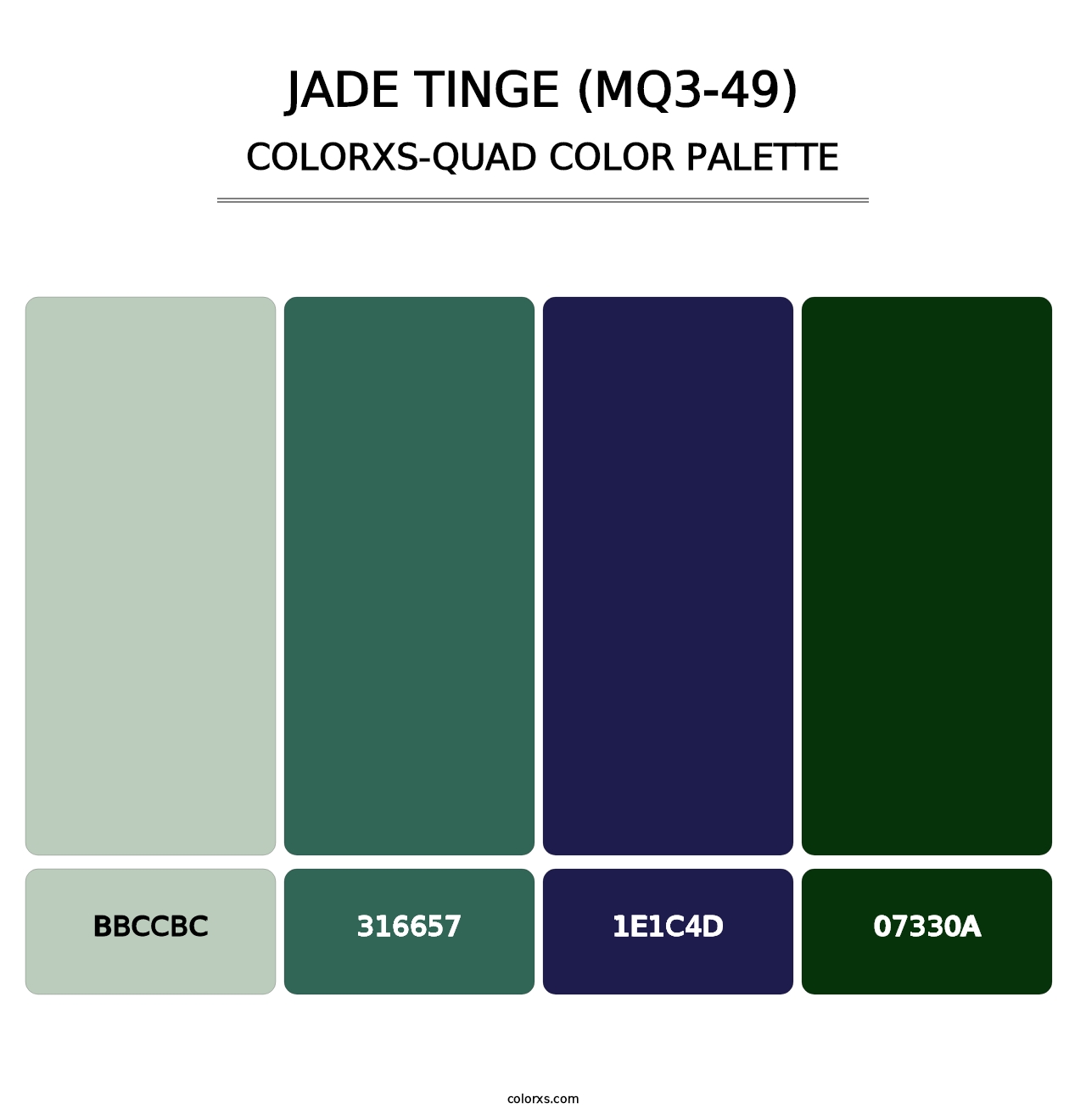 Jade Tinge (MQ3-49) - Colorxs Quad Palette