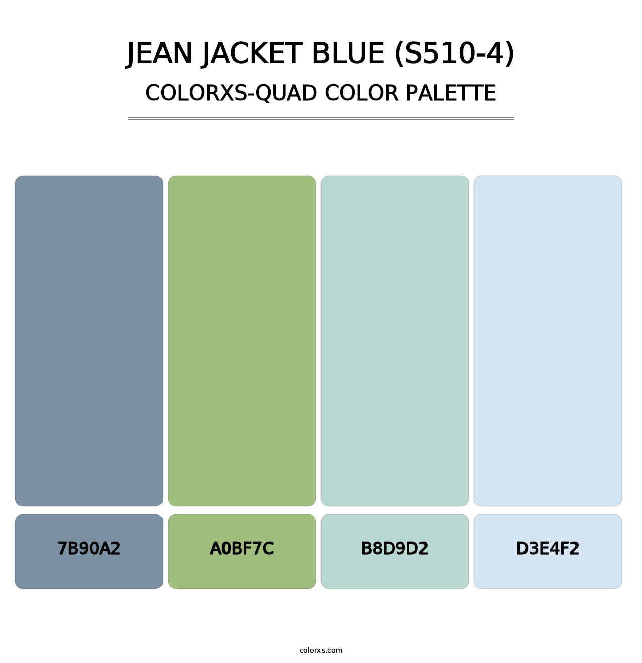 Jean Jacket Blue (S510-4) - Colorxs Quad Palette