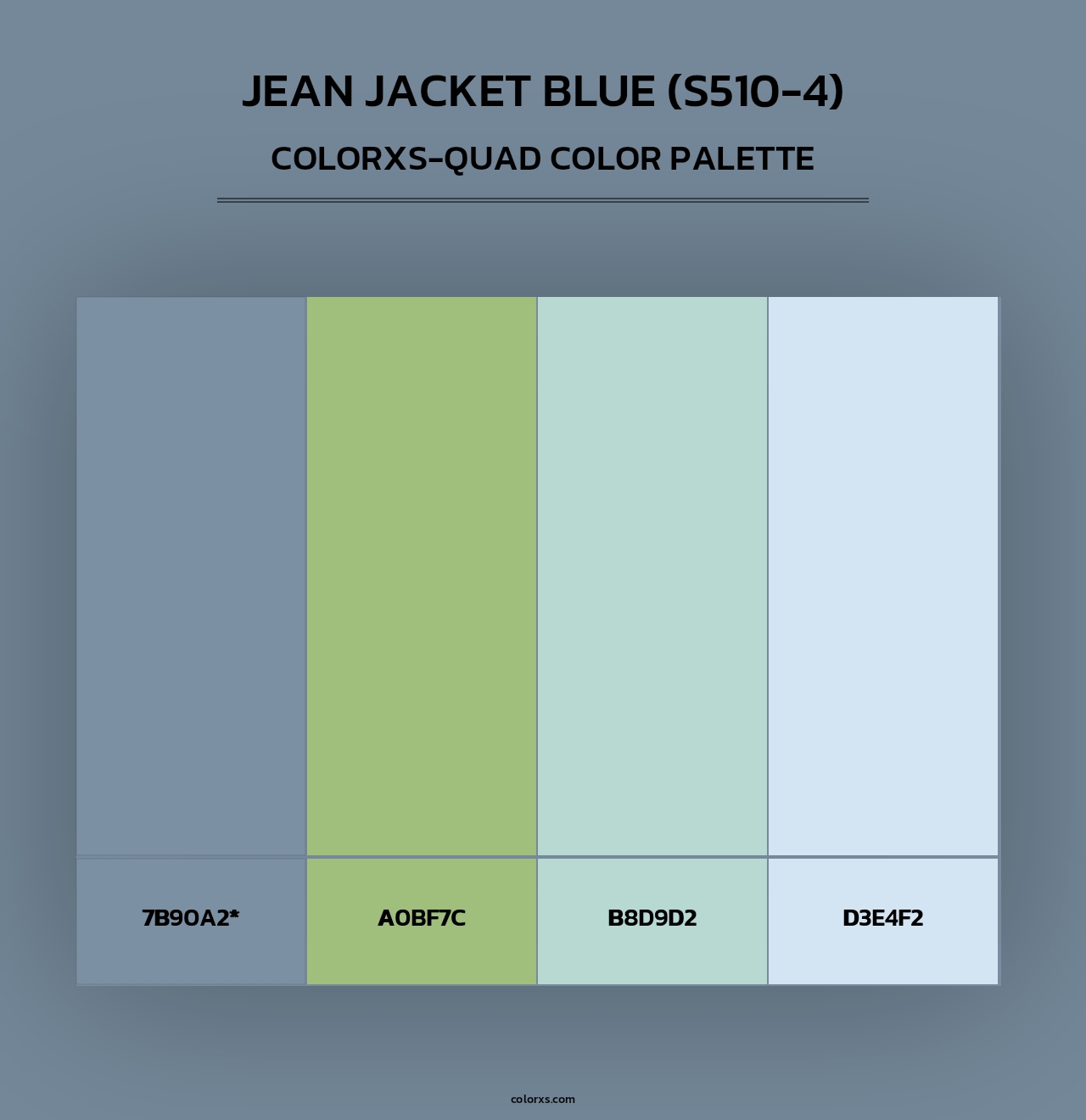 Jean Jacket Blue (S510-4) - Colorxs Quad Palette