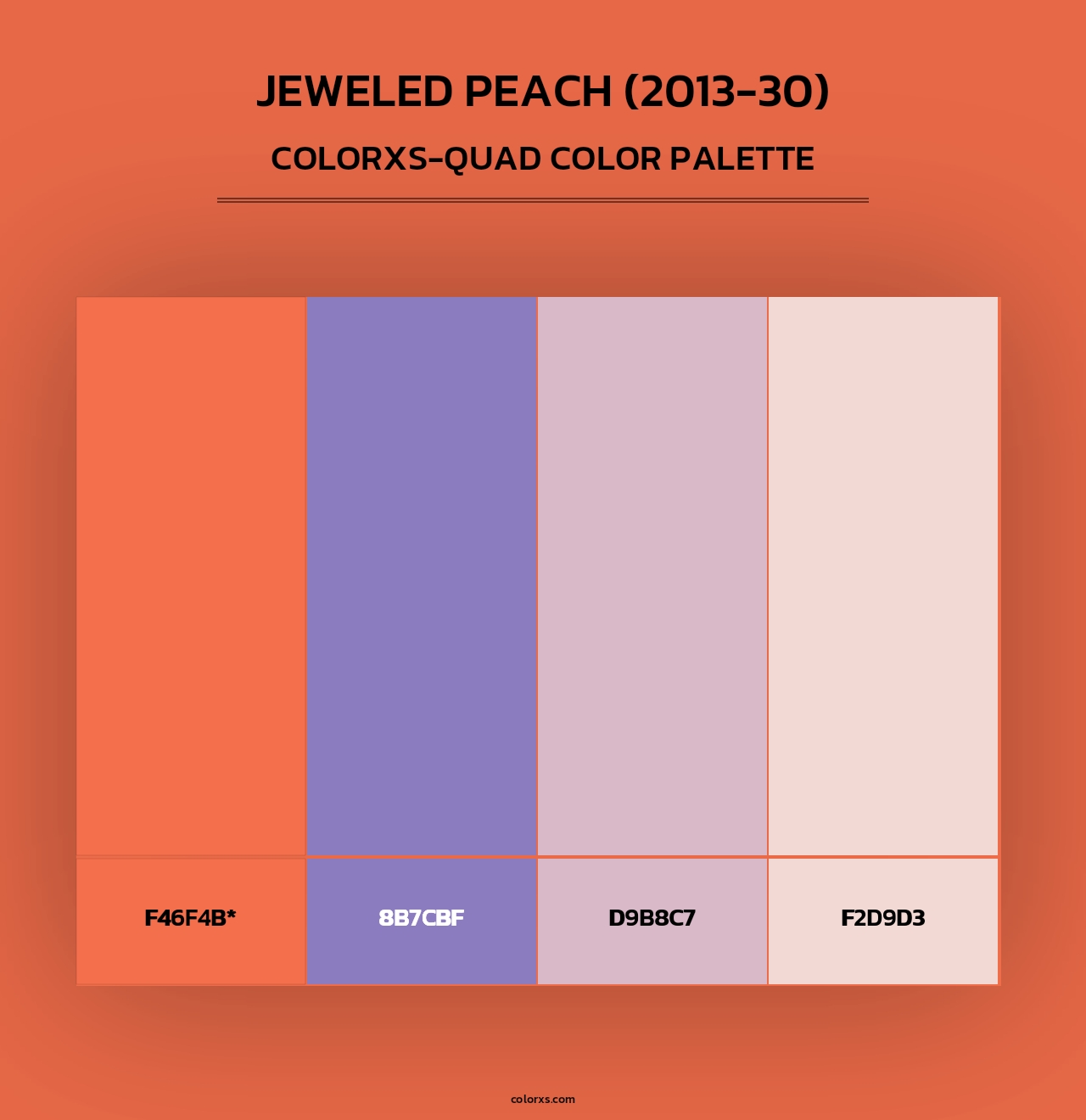 Jeweled Peach (2013-30) - Colorxs Quad Palette