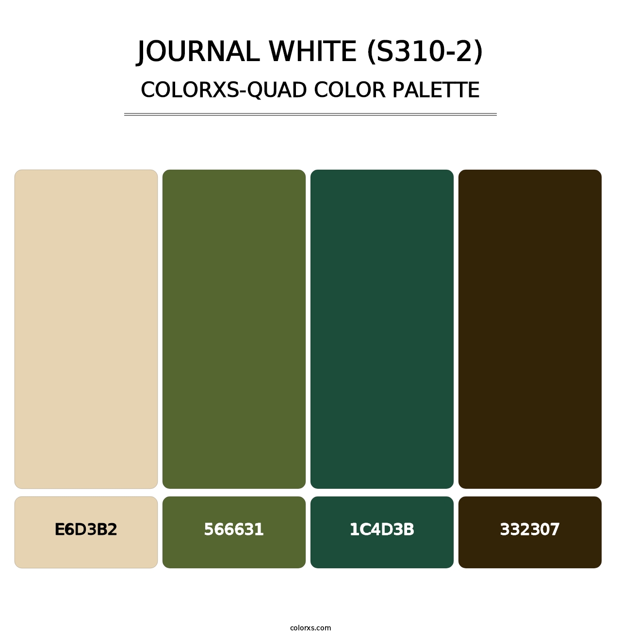 Journal White (S310-2) - Colorxs Quad Palette