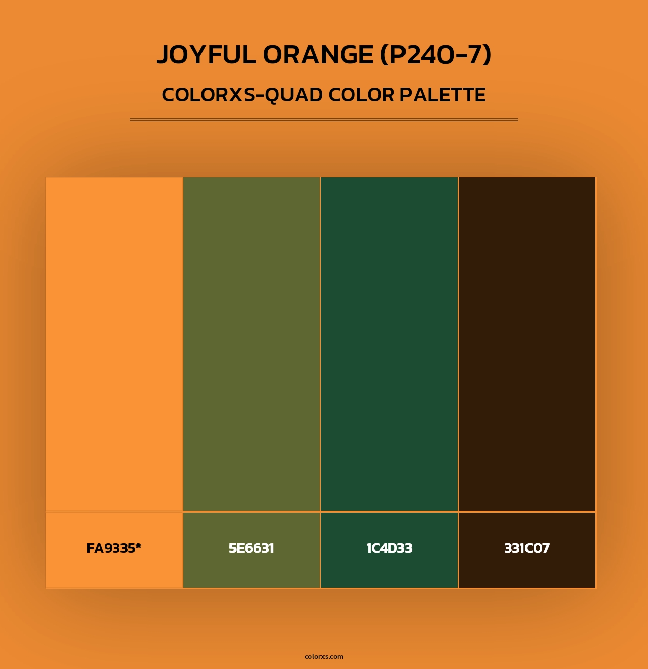 Joyful Orange (P240-7) - Colorxs Quad Palette