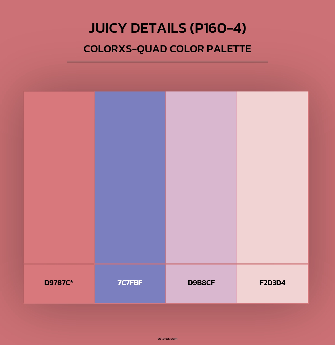 Juicy Details (P160-4) - Colorxs Quad Palette