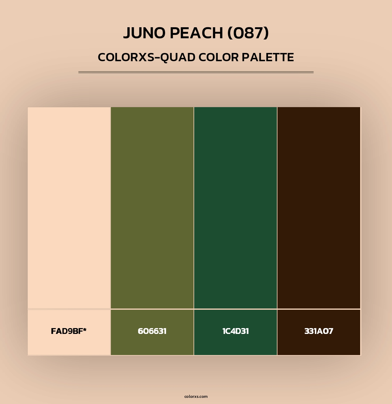 Juno Peach (087) - Colorxs Quad Palette