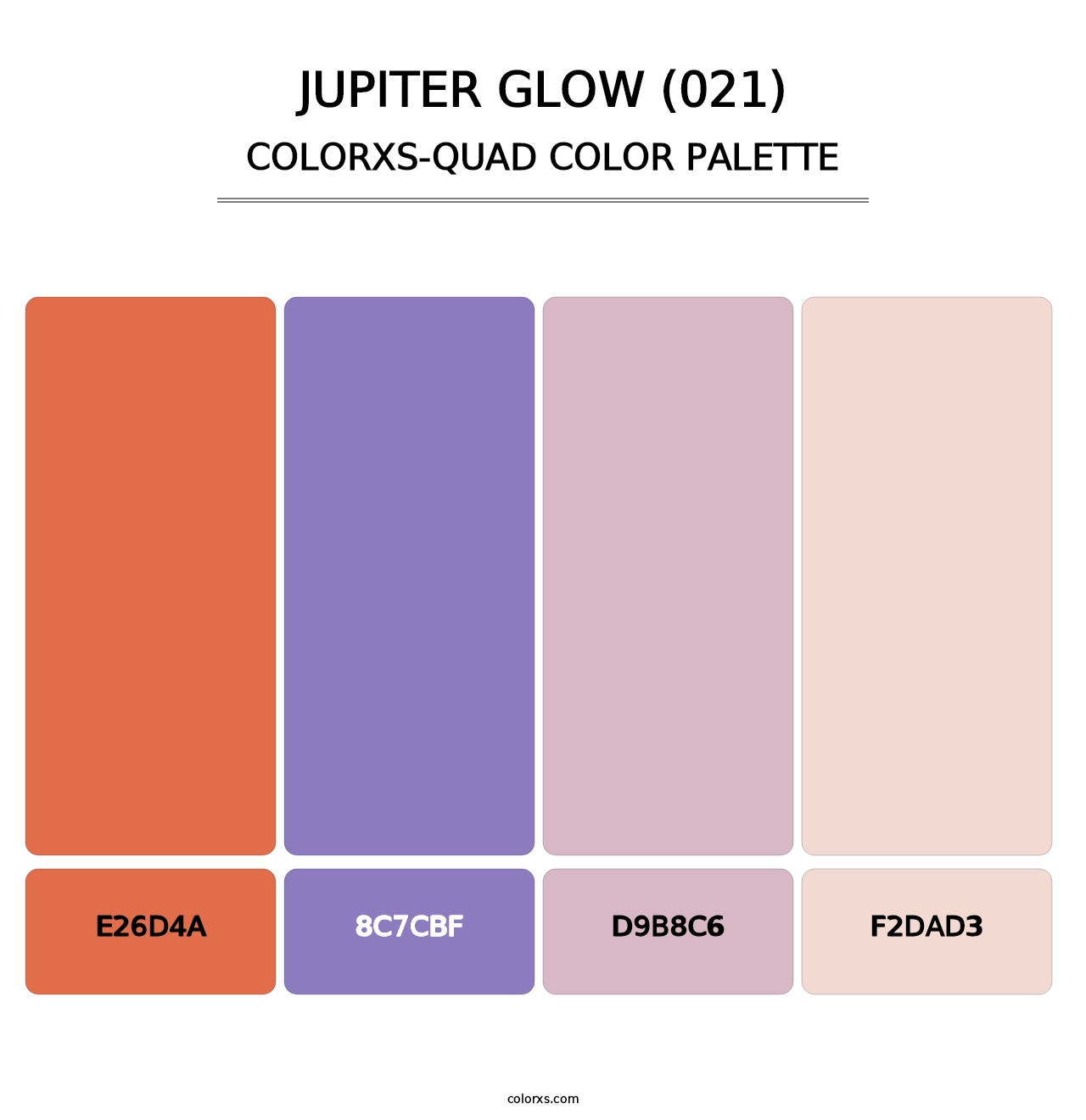 Jupiter Glow (021) - Colorxs Quad Palette