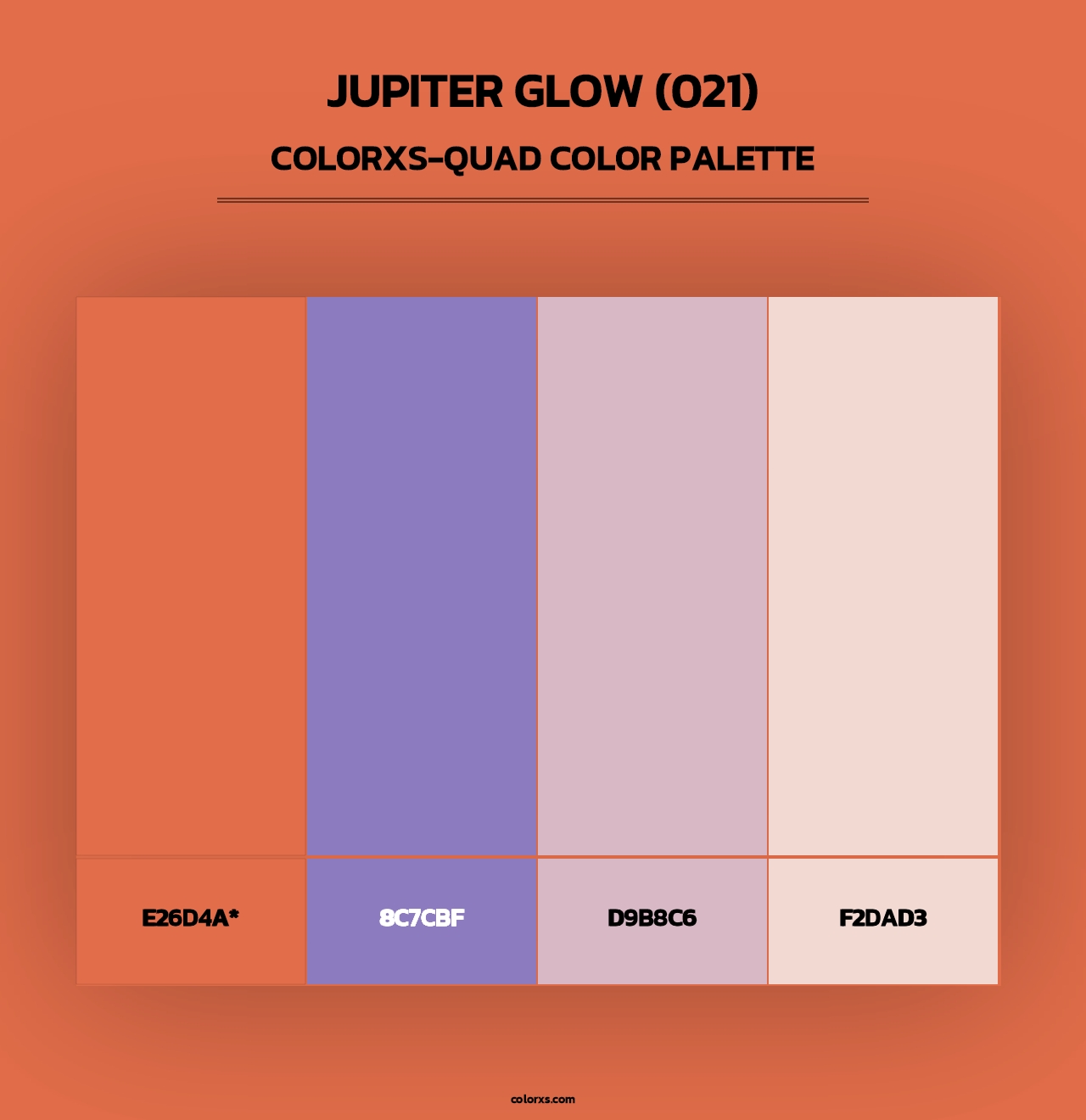 Jupiter Glow (021) - Colorxs Quad Palette