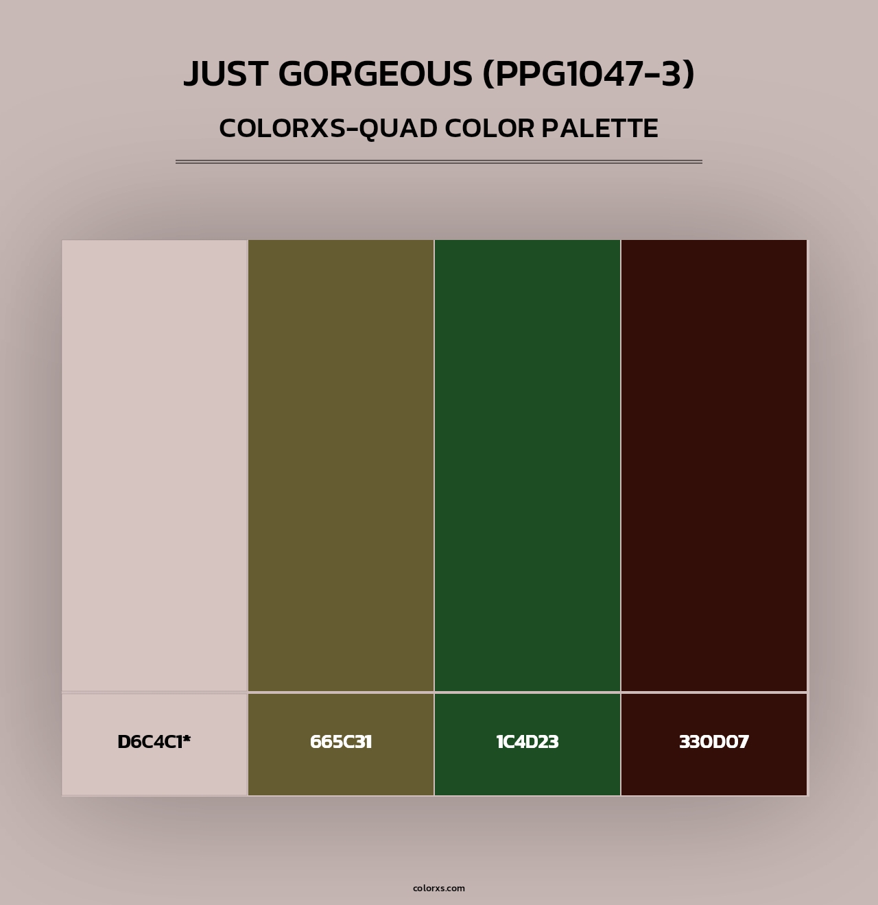 Just Gorgeous (PPG1047-3) - Colorxs Quad Palette