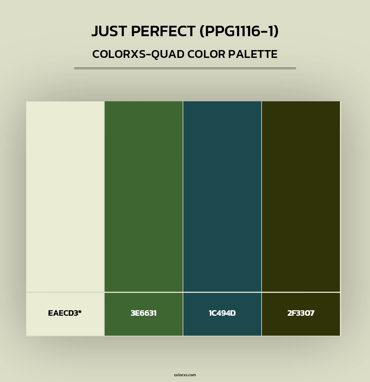 Just Perfect (PPG1116-1) - Colorxs Quad Palette