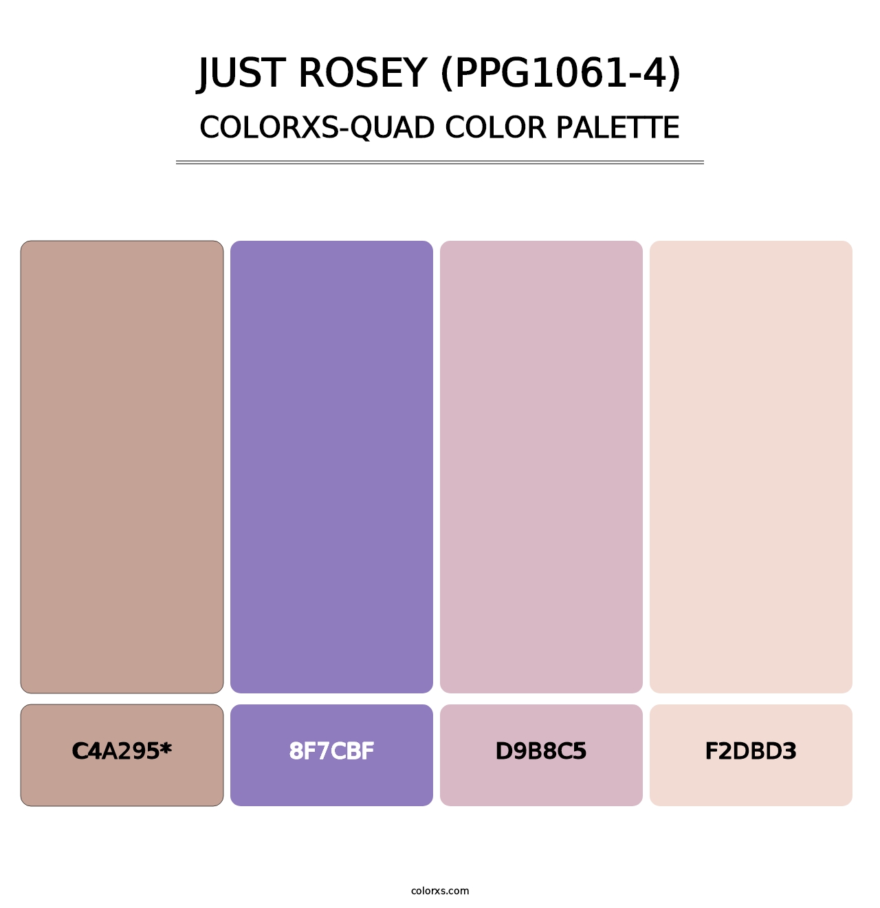 Just Rosey (PPG1061-4) - Colorxs Quad Palette
