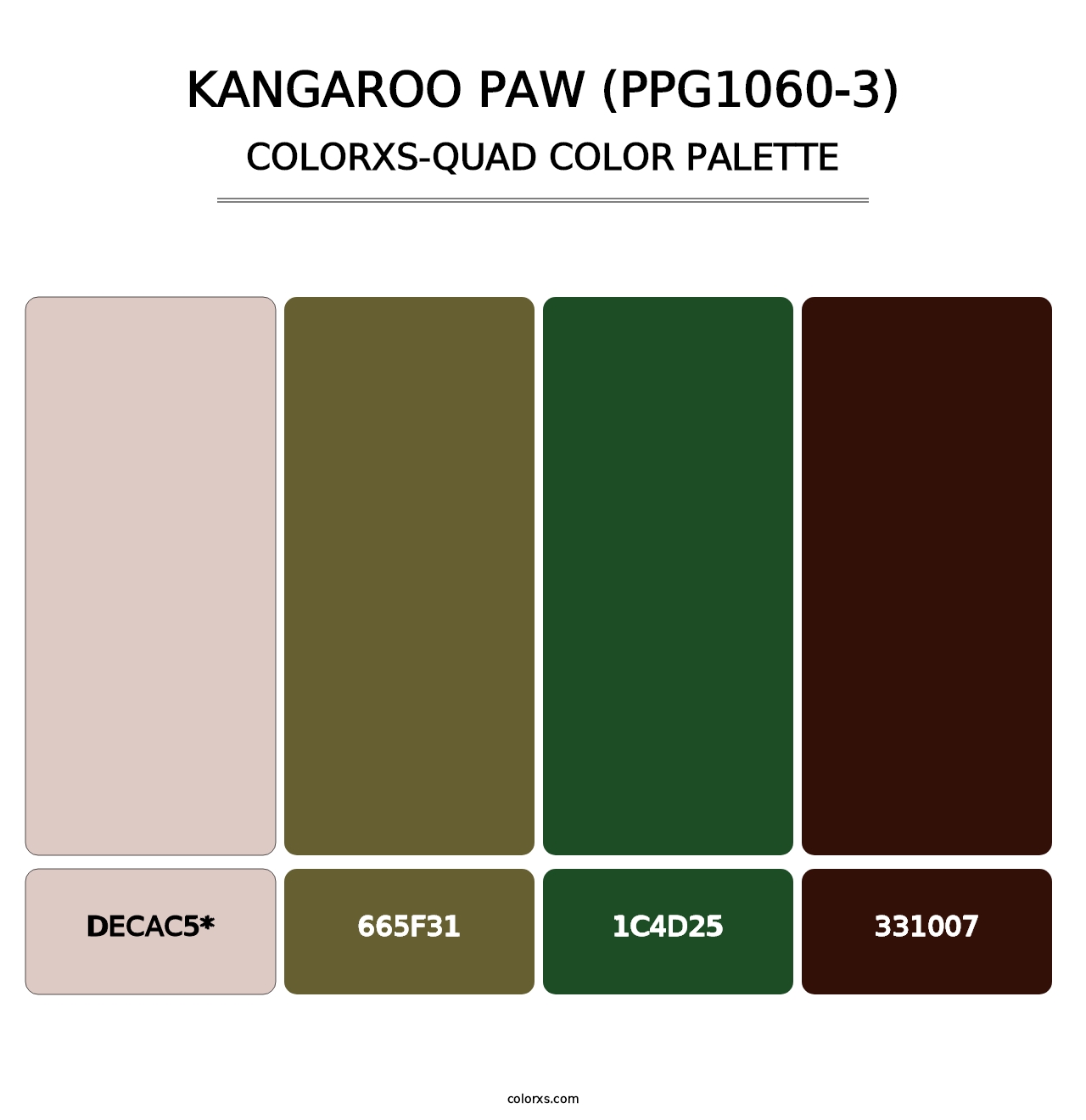 Kangaroo Paw (PPG1060-3) - Colorxs Quad Palette