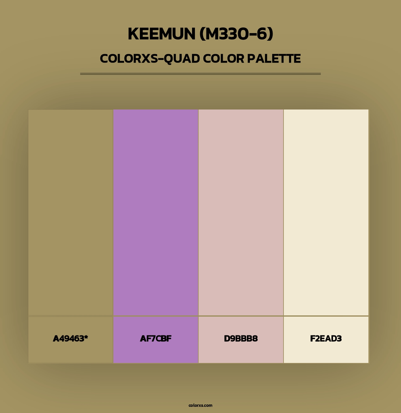 Keemun (M330-6) - Colorxs Quad Palette