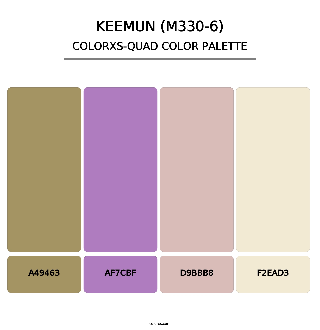 Keemun (M330-6) - Colorxs Quad Palette