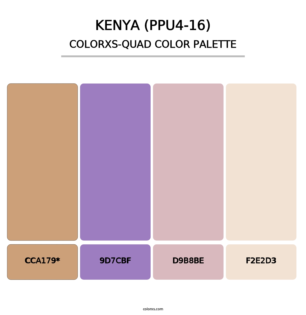 Kenya (PPU4-16) - Colorxs Quad Palette