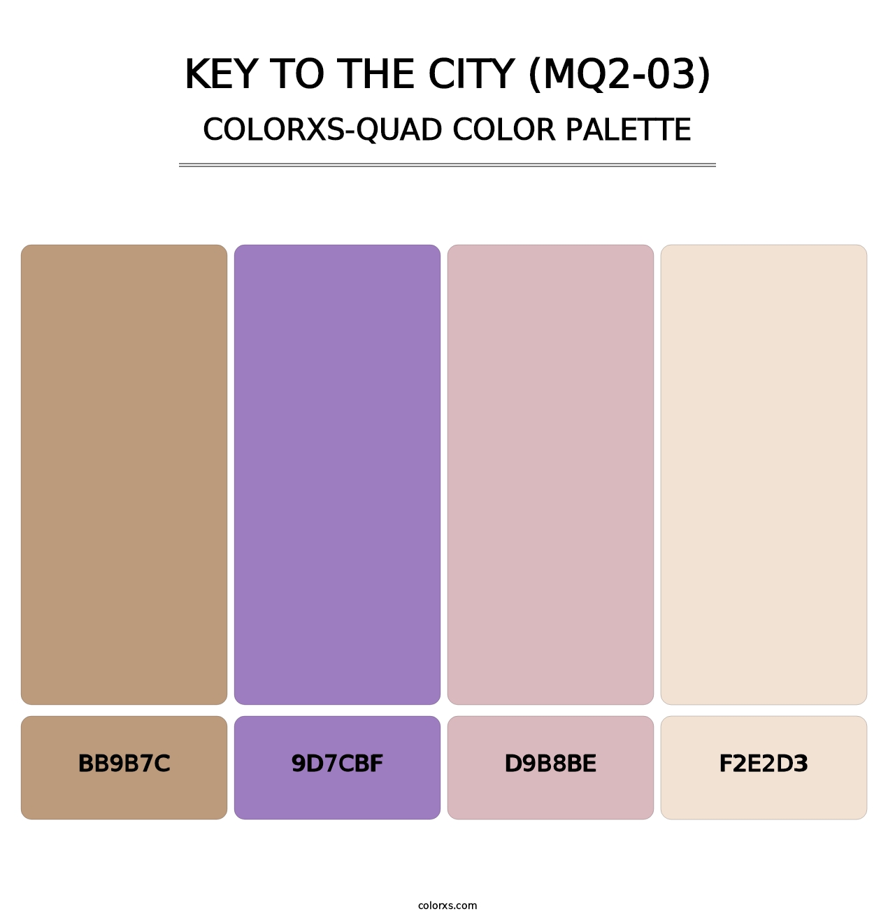 Key To The City (MQ2-03) - Colorxs Quad Palette