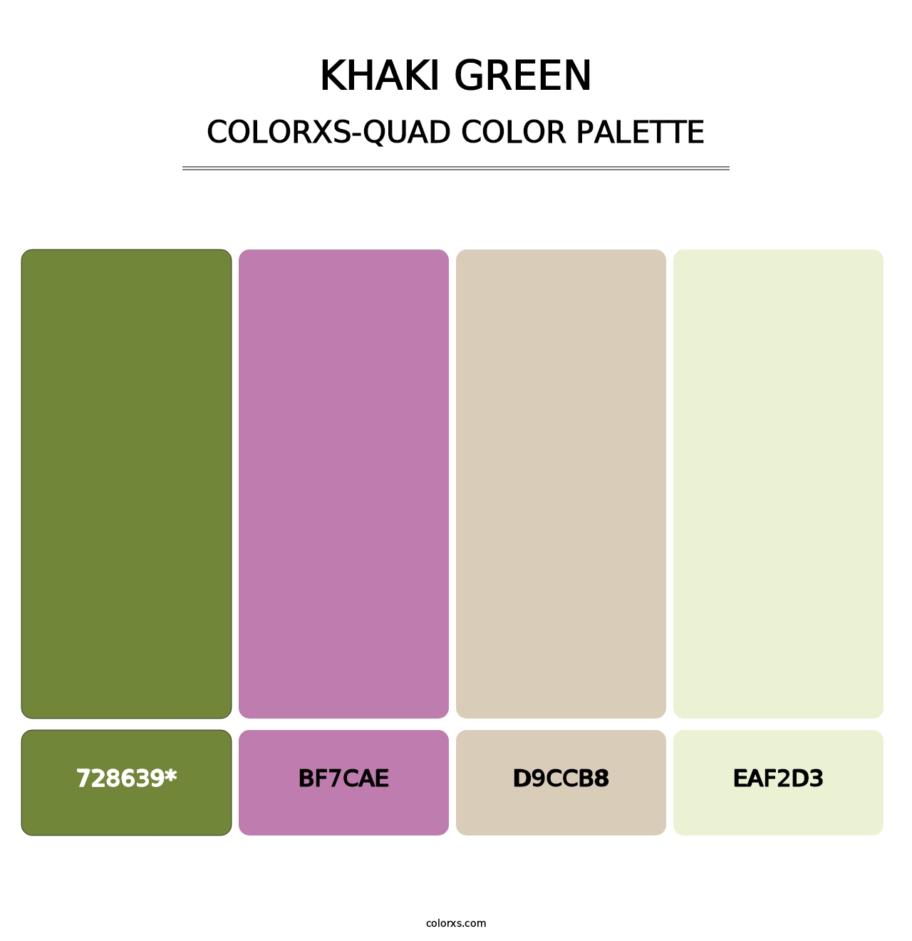 Khaki Green - Colorxs Quad Palette